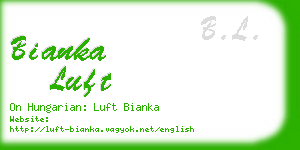 bianka luft business card